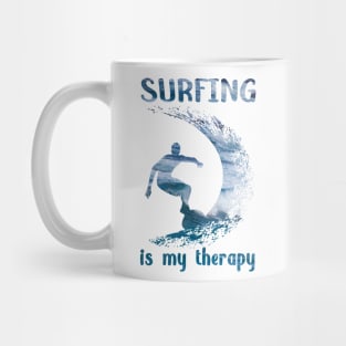 Surfing is my therapy Mug